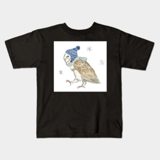 Little Winter Owl Kids T-Shirt